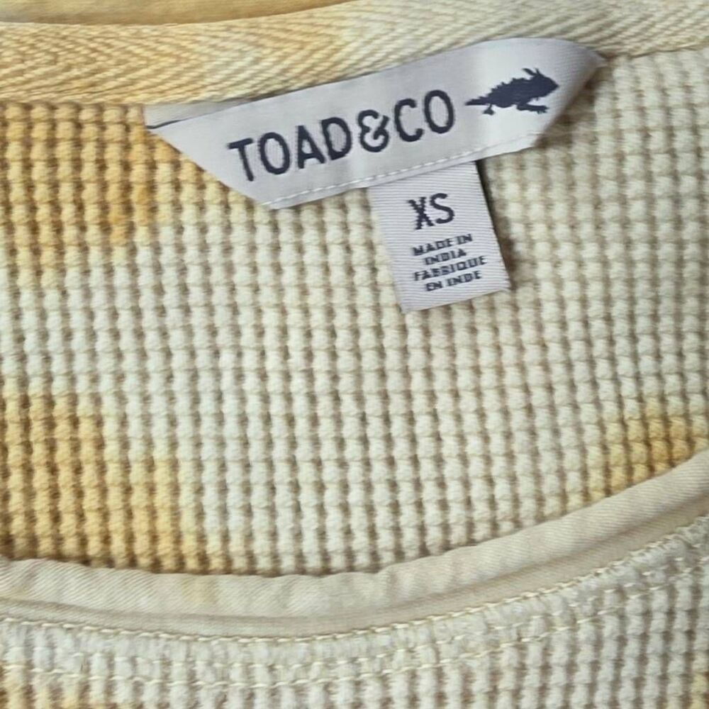 Toad & Co Yellow Waffle Knit McCloud Pullover & Wide Leg Pants Tie Dye - Picture 4 of 4